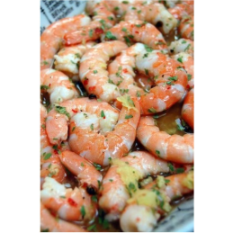 Queue de crevettes marinées...